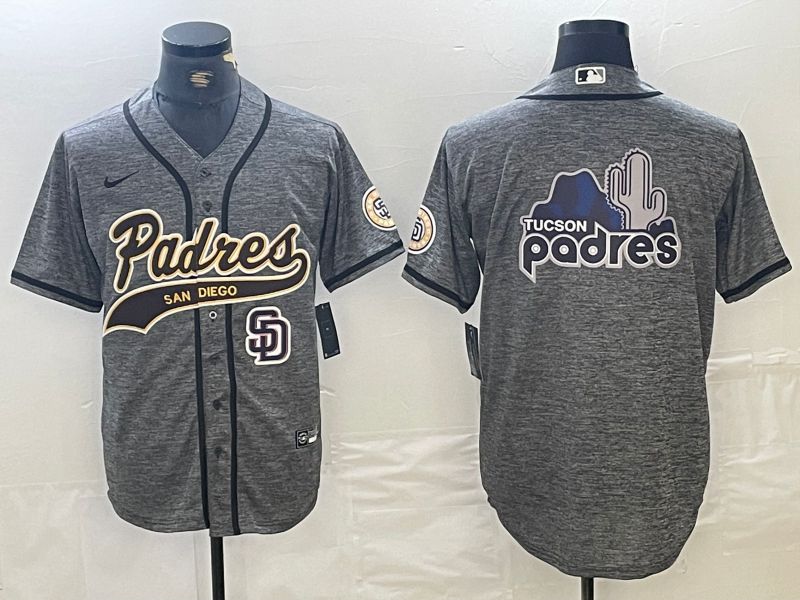 Men San Diego Padres Blank Grey Jointly 2024 Nike MLB Jersey style 6